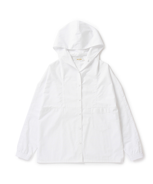 Ray BEAMS（レイビームス）の「●FACTOTUM FEMME / 別注 フードシャツ（シャツ/ブラウス・レディース・ホワイト・ONE SIZE）」の3枚目の写真