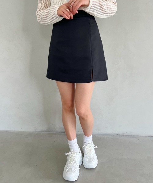 セール】スリット台形ミニスカート/スカパン（スカート）｜CLEA