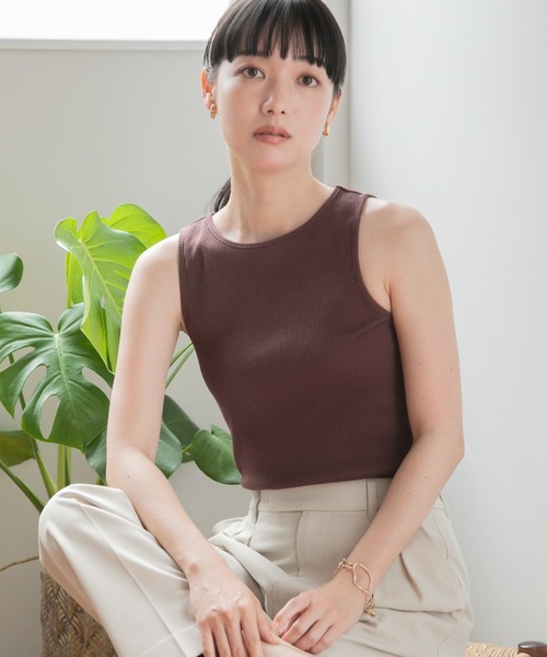 LOWRYS FARM（ローリーズファーム）の「アメスリタンクトップ　279727（タンクトップ・レディース・ホワイト/ブラック/ブラウン・FREE）」の3枚目の写真