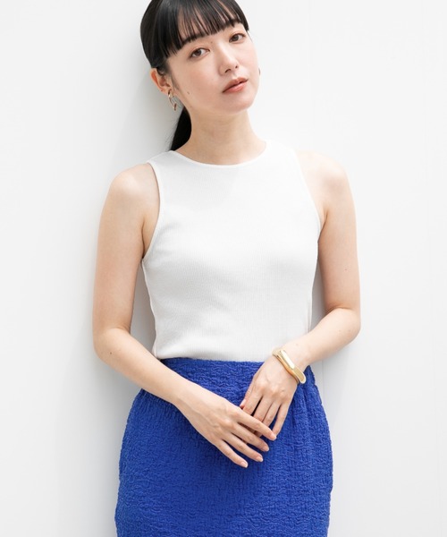 LOWRYS FARM（ローリーズファーム）の「アメスリタンクトップ　279727（タンクトップ・レディース・ホワイト/ブラック/ブラウン・FREE）」の2枚目の写真