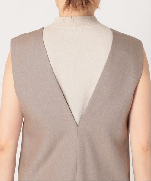 Noble美品 リネンライクVネックミニサロペ Noble（ノーブル）の「リネンライクVネックミニサロペット