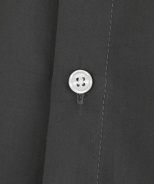 ASTRONOMY（アストロノミー）の「ビッグシルエットブロード5分袖シャツ　ブロード/ストライプ/クレリック（シャツ/ブラウス・メンズ・チャコール/サックスブルー/ホワイト/ネイビー×ホワイト/ホワイト×ブラック/カーキ/ベージュ/ストライプ・S/M/L）」の10枚目の写真