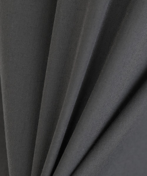 ASTRONOMY（アストロノミー）の「ビッグシルエットブロード5分袖シャツ　ブロード/ストライプ/クレリック（シャツ/ブラウス・メンズ・チャコール/サックスブルー/ホワイト/ネイビー×ホワイト/ホワイト×ブラック/カーキ/ベージュ/ストライプ・S/M/L）」の9枚目の写真