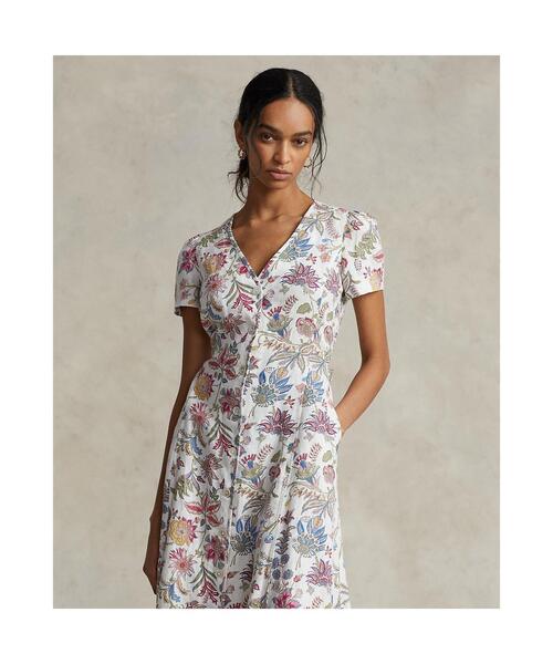 新作☆Ralph Lauren フローラル ミディ ワンピース 新作☆Ralph Lauren フローラル ミディ ワンピース (Ralph