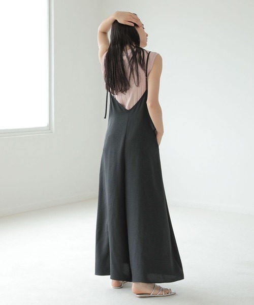 LAKOLE（ラコレ）の「ヴィンテージ風ツイルサロペット / 299674（サロペット/オーバーオール・レディース・カーキ/ブラック・SMALL/MEDIUM）」の10枚目の写真