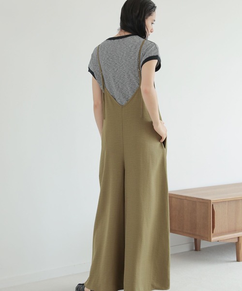 LAKOLE（ラコレ）の「ヴィンテージ風ツイルサロペット / 299674（サロペット/オーバーオール・レディース・カーキ/ブラック・SMALL/MEDIUM）」の18枚目の写真