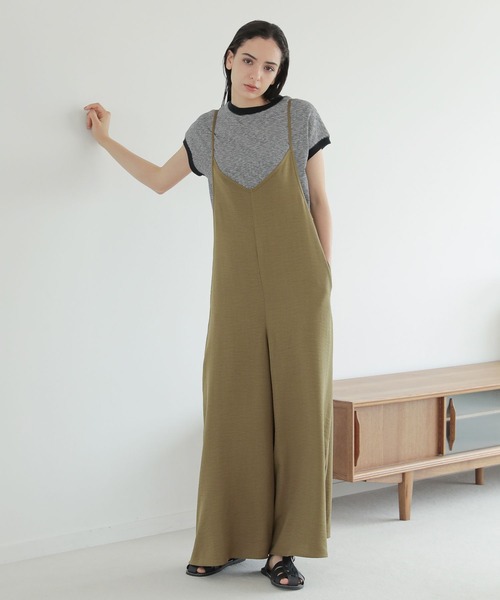 LAKOLE（ラコレ）の「ヴィンテージ風ツイルサロペット / 299674（サロペット/オーバーオール・レディース・カーキ/ブラック・SMALL/MEDIUM）」の7枚目の写真