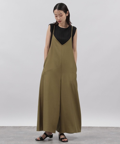 LAKOLE（ラコレ）の「ヴィンテージ風ツイルサロペット / 299674（サロペット/オーバーオール・レディース・カーキ/ブラック・SMALL/MEDIUM）」の8枚目の写真