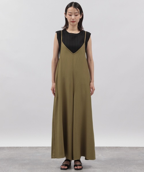 LAKOLE（ラコレ）の「ヴィンテージ風ツイルサロペット / 299674（サロペット/オーバーオール・レディース・カーキ/ブラック・SMALL/MEDIUM）」の16枚目の写真