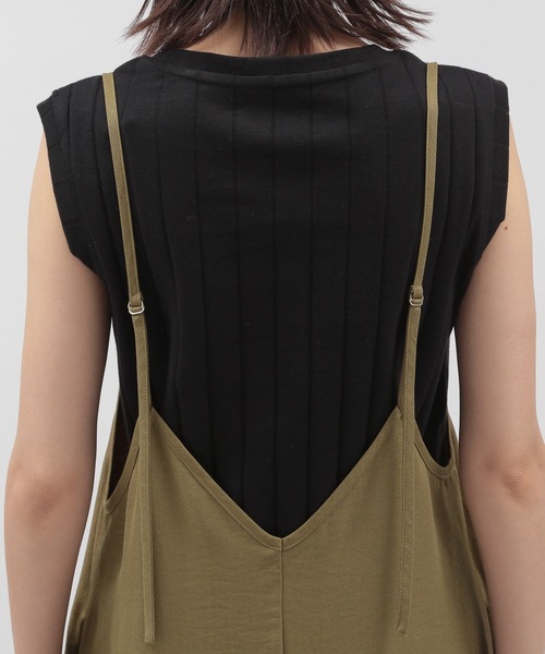 LAKOLE（ラコレ）の「ヴィンテージ風ツイルサロペット / 299674（サロペット/オーバーオール・レディース・カーキ/ブラック・SMALL/MEDIUM）」の20枚目の写真