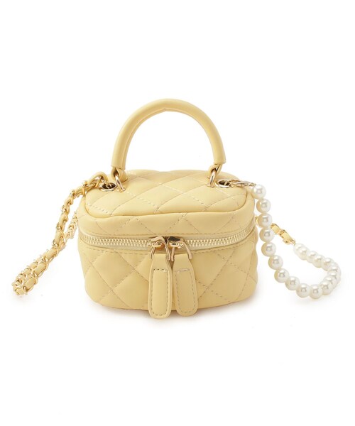 Ober Tashe(オーバータッシェ)の「キルティングバニティバッグ(ショルダーバッグ・レディース・ホワイト/ブラック/イエロー/ピンク系・FREE)」の20枚目の写真