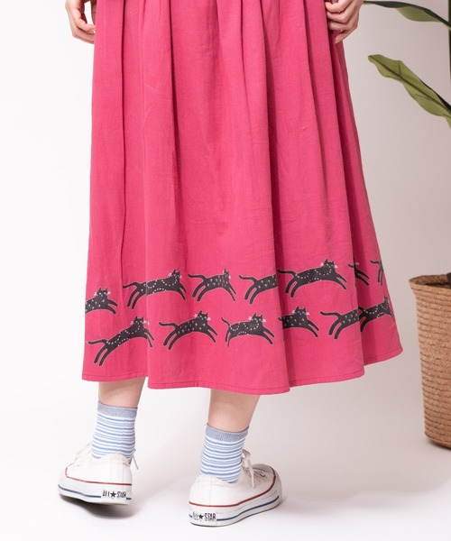 salle de bal（サルデバル）の「LITTLE MARKET / リトルマーケット 裾猫スカート 猫 にゃんこ キャット CAT catwalk FRH（スカート・レディース・グレー/ピンク・FREE）」の11枚目の写真