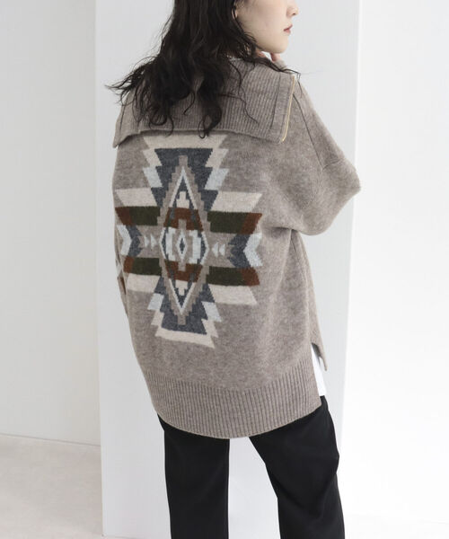 PENDLETON（ペンドルトン）の「【PENDLETON/ペンドルトン】FREDY別注ハーフジップニットプルオーバー（ニット/セーター・レディース・ベージュ/ブラウン・FREE）」の7枚目の写真