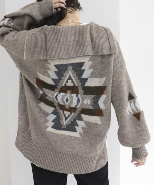 PENDLETON（ペンドルトン）の「【PENDLETON/ペンドルトン】FREDY別注ハーフジップニットプルオーバー（ニット/セーター・レディース・ベージュ/ブラウン・FREE）」の9枚目の写真