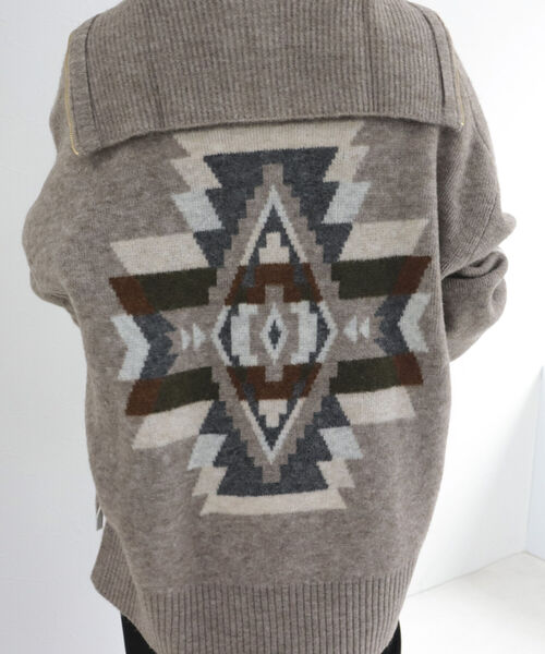 PENDLETON（ペンドルトン）の「【PENDLETON/ペンドルトン】FREDY別注ハーフジップニットプルオーバー（ニット/セーター・レディース・ベージュ/ブラウン・FREE）」の10枚目の写真