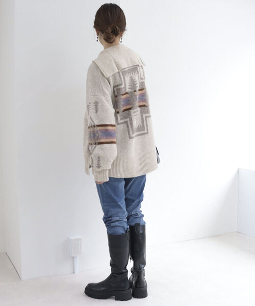 PENDLETON（ペンドルトン）の「【PENDLETON/ペンドルトン】FREDY別注ハーフジップニットプルオーバー（ニット/セーター・レディース・ベージュ/ブラウン・FREE）」の13枚目の写真