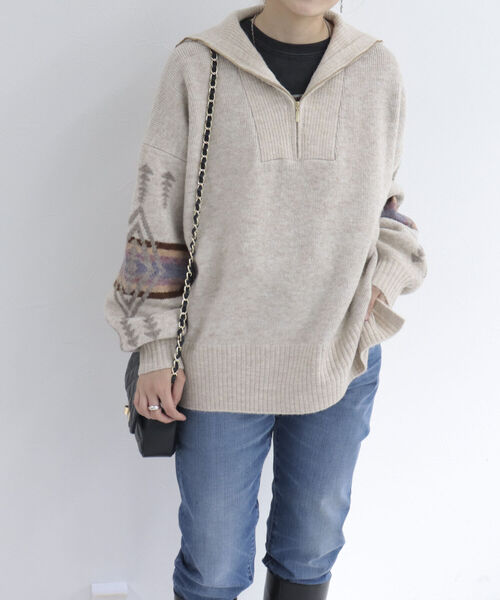 PENDLETON（ペンドルトン）の「【PENDLETON/ペンドルトン】FREDY別注ハーフジップニットプルオーバー（ニット/セーター・レディース・ベージュ/ブラウン・FREE）」の15枚目の写真