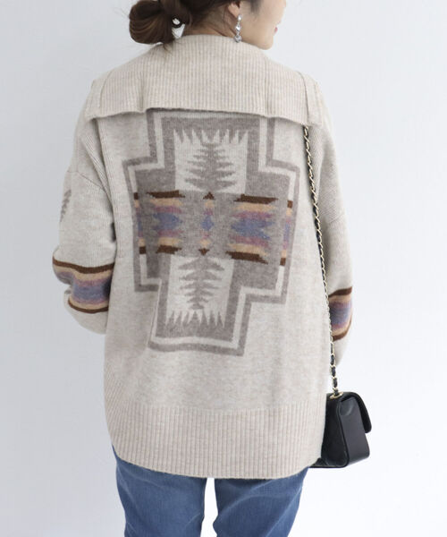 PENDLETON（ペンドルトン）の「【PENDLETON/ペンドルトン】FREDY別注ハーフジップニットプルオーバー（ニット/セーター・レディース・ベージュ/ブラウン・FREE）」の17枚目の写真