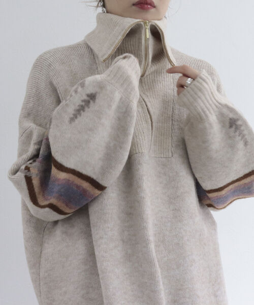 PENDLETON（ペンドルトン）の「【PENDLETON/ペンドルトン】FREDY別注ハーフジップニットプルオーバー（ニット/セーター・レディース・ベージュ/ブラウン・FREE）」の19枚目の写真