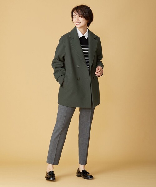 J.PRESS（ジェイプレス）の「【洗える】アルガンシルクチェック テーパード パンツ（その他パンツ・レディース・ライトグレー系3/ブラウン系3・7/9/11/13）」の13枚目の写真