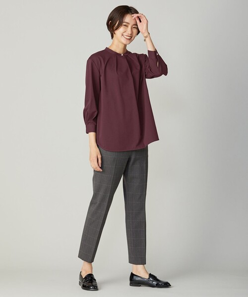 J.PRESS（ジェイプレス）の「【洗える】アルガンシルクチェック テーパード パンツ（その他パンツ・レディース・ライトグレー系3/ブラウン系3・7/9/11/13）」の15枚目の写真