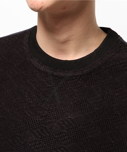OUTLET(アウトレット)の「【WHO'S WHO gallery】EX2ニットネル(Tシャツ/カットソー・メンズ・ブラック/ネイビー・LARGE/MEDIUM)」の6枚目の写真