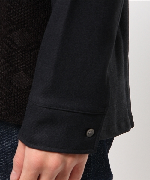 OUTLET(アウトレット)の「【WHO'S WHO gallery】EX2ニットネル(Tシャツ/カットソー・メンズ・ブラック/ネイビー・LARGE/MEDIUM)」の7枚目の写真