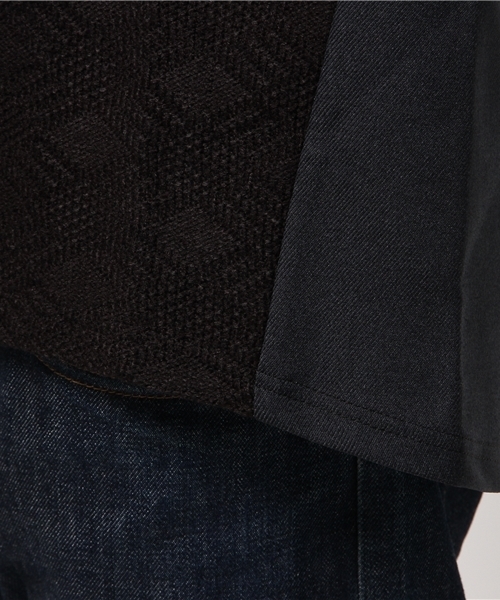 OUTLET(アウトレット)の「【WHO'S WHO gallery】EX2ニットネル(Tシャツ/カットソー・メンズ・ブラック/ネイビー・LARGE/MEDIUM)」の8枚目の写真