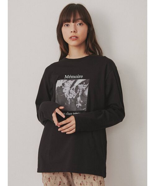 merry jenny（メリージェニー）の「bear photo tee（Tシャツ/カットソー・レディース・オフホワイト/ブラック・FREE）」の18枚目の写真