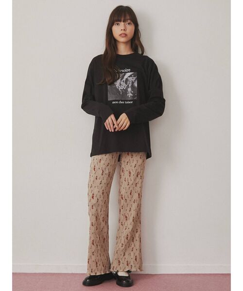 merry jenny（メリージェニー）の「bear photo tee（Tシャツ/カットソー・レディース・オフホワイト/ブラック・FREE）」の14枚目の写真