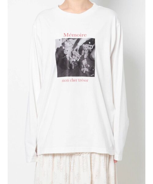 merry jenny（メリージェニー）の「bear photo tee（Tシャツ/カットソー・レディース・オフホワイト/ブラック・FREE）」の19枚目の写真