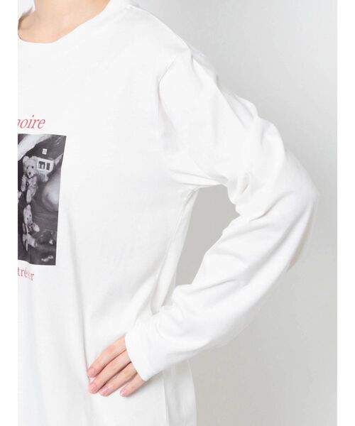 merry jenny（メリージェニー）の「bear photo tee（Tシャツ/カットソー・レディース・オフホワイト/ブラック・FREE）」の12枚目の写真