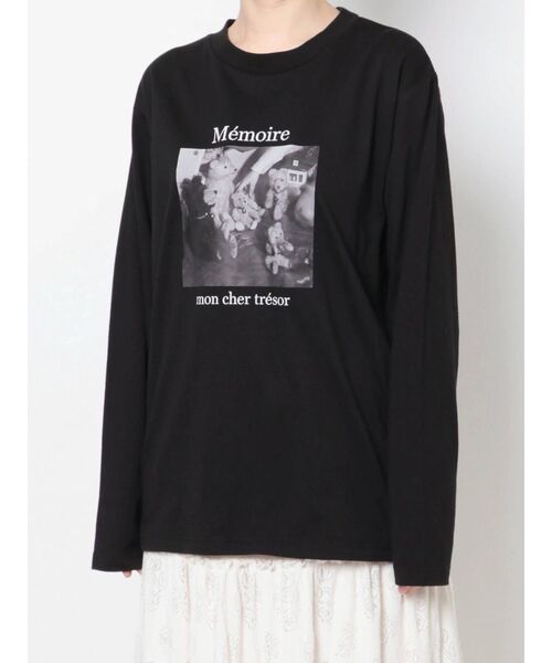 merry jenny（メリージェニー）の「bear photo tee（Tシャツ/カットソー・レディース・オフホワイト/ブラック・FREE）」の10枚目の写真