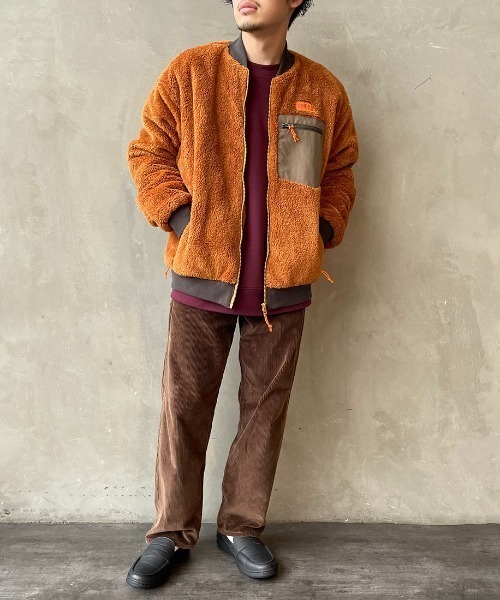 UNIVERSAL OVERALL（ユニバーサルオーバーオール）の「[UNIVERSAL OVERALL/ユニバーサルオーバーオール] 別注 ボアフリースボンバージャケット（ブルゾン・レディース・ブラウン/オリーブ/アイボリー・M/L/XL）」の12枚目の写真