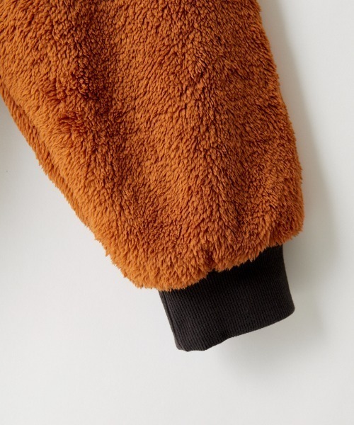 UNIVERSAL OVERALL（ユニバーサルオーバーオール）の「[UNIVERSAL OVERALL/ユニバーサルオーバーオール] 別注 ボアフリースボンバージャケット（ブルゾン・レディース・ブラウン/オリーブ/アイボリー・M/L/XL）」の19枚目の写真