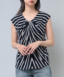 AUDITION（オーディション）の「M0471 フロントツイストボーダーノースリ（その他トップス）」