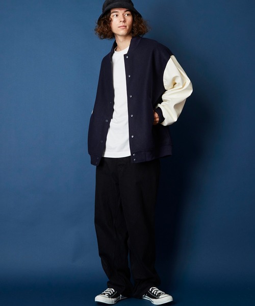 unrelaxing（アンリラクシング）の「オーバーサイズビッグシルエットスタジャン（スタジャン・メンズ・ブラック×ホワイト/ブラック×ブラック/グレー系1/グリーン/カーキ/ネイビー系1/ネイビー系2/パープル・FREE）」の22枚目の写真