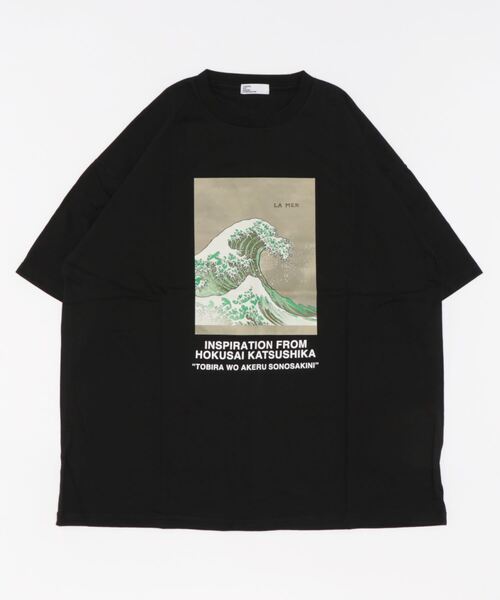 BENCH'S SELECT（ベンチセレクト）の「HOKUSAI TEEー葛飾北斎『冨嶽三十六景』（Tシャツ/カットソー・メンズ・ホワイト/ブラック・SMALL/X-LARGE/MEDIUM/LARGE）」の5枚目の写真