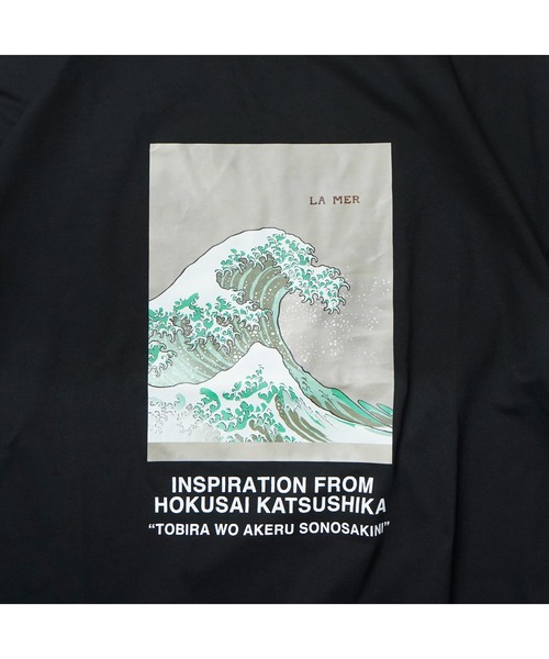 BENCH'S SELECT（ベンチセレクト）の「HOKUSAI TEEー葛飾北斎『冨嶽三十六景』（Tシャツ/カットソー・メンズ・ホワイト/ブラック・SMALL/X-LARGE/MEDIUM/LARGE）」の7枚目の写真