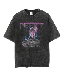 A'GEM/9 × .kom『ARULE/アルール』ビンテージ加工 オーバーサイズ プリントグラフィック半袖Tシャツ