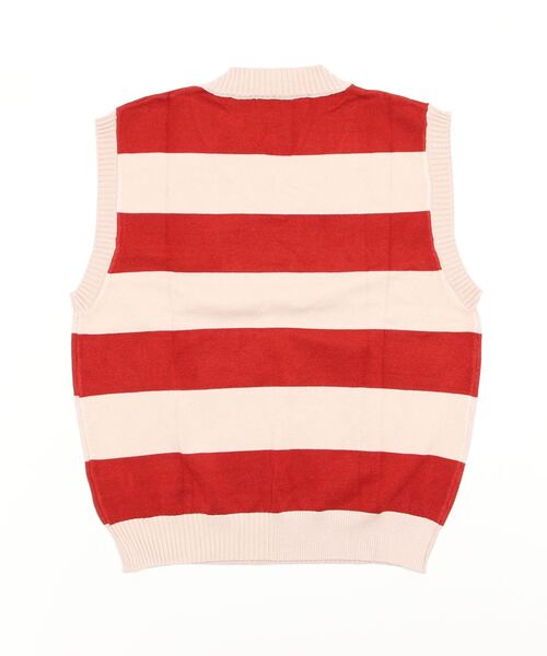 CORPUS TOKYO（コーパス トーキョー）の「Lazy Tokyo ボーダーニットベスト（ベスト・メンズ・レッド/グリーン・1/2/3）」の6枚目の写真