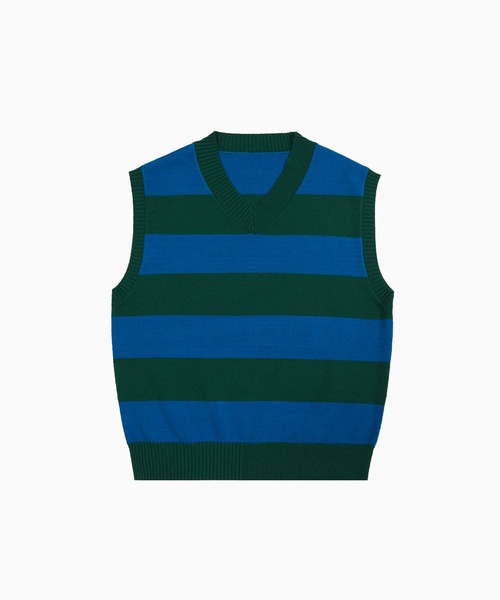 CORPUS TOKYO（コーパス トーキョー）の「Lazy Tokyo ボーダーニットベスト（ベスト・メンズ・レッド/グリーン・1/2/3）」の21枚目の写真