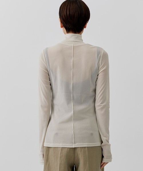 city(シティ)の「【CITY】ストレッチチュールハイネックトップス(Tシャツ/カットソー・レディース・ブラック/アイボリー/グリーン/ピンク・FREE)」の15枚目の写真