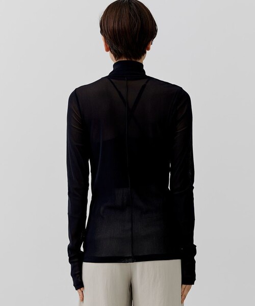 city(シティ)の「【CITY】ストレッチチュールハイネックトップス(Tシャツ/カットソー・レディース・ブラック/アイボリー/グリーン/ピンク・FREE)」の9枚目の写真