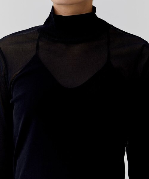 city(シティ)の「【CITY】ストレッチチュールハイネックトップス(Tシャツ/カットソー・レディース・ブラック/アイボリー/グリーン/ピンク・FREE)」の20枚目の写真