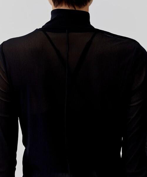 city(シティ)の「【CITY】ストレッチチュールハイネックトップス(Tシャツ/カットソー・レディース・ブラック/アイボリー/グリーン/ピンク・FREE)」の12枚目の写真