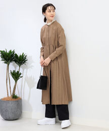 Ray BEAMS | Ray BEAMS / ヘリンボーン プリーツ キリカエ ワンピース(ワンピース)