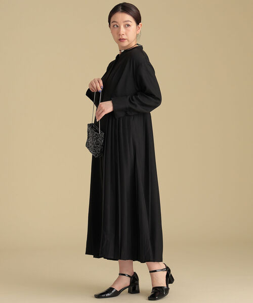 Ray BEAMS（レイビームス）の「Ray BEAMS / ヘリンボーン プリーツ キリカエ ワンピース（ワンピース・レディース・ライトグレー/ブラック/ブラウン系その他5・ONE SIZE）」の11枚目の写真