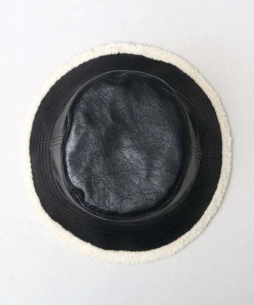 glabella（グラベラ）の「ヴィンテージ風 PU 裏ボア バケットハット リバーシブル仕様（ハット・メンズ・ブラック系その他/ブラック系その他2・FREE）」の11枚目の写真