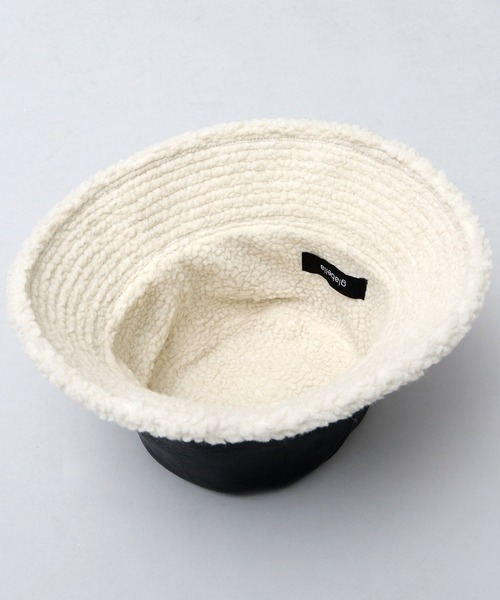 glabella（グラベラ）の「ヴィンテージ風 PU 裏ボア バケットハット リバーシブル仕様（ハット・メンズ・ブラック系その他/ブラック系その他2・FREE）」の6枚目の写真